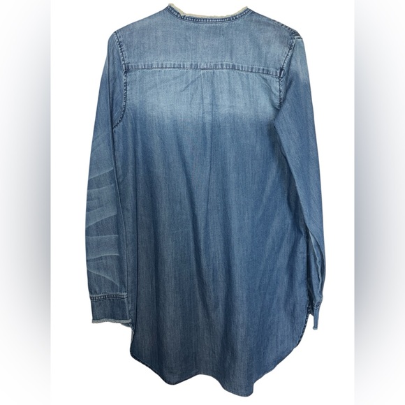 🌹 NWT! Free People x Sandrine Rose Denim Button Down Shacket - Picture 3 of 6